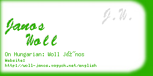 janos woll business card